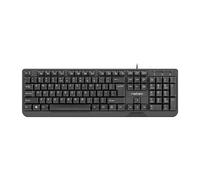Natec Klawiatura membranowa Trout US NKL-0967 (USB 2.0; (EN); Kolor Czarny)