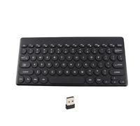 Tastiera nera tastiera wireless split ergonomic 2.4g 78 tasti design tastie di computer portatili neri slim salvamento toni rotondi per pc laptop tablet computer (Nero)