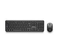 Tastiera NGS Harmony Kit wireless completa con mouse, 12 tasti multimediali, QWERTY IT, nero