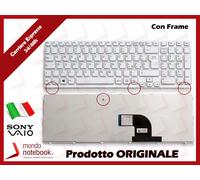 Tastiera Notebook Sony Vaio SVE15 SVE 15 (BIANCA) (CON FRAME) p/n 149094711