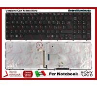 Tastiera Italiana per Sony SVE1513O9ESI SVE1513U1ESI - RETROILLUMINATA) (Nera)