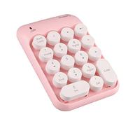 Tastiera numerica 2,4 GHz portatile numero pad wireless con ricevitore USB, 18 tasti contabilità finanziaria per laptop, PC, desktop, Surface Pro, notebook (rosa)