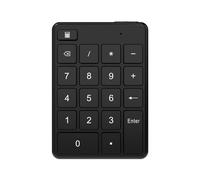 Tastiera numerica compatta ABS Bluetooth 5.1 nera con batteria CR2032 8-10 m, compatibile con Windows/Android/iOS, design leggero 94 g