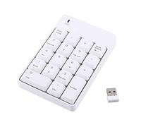 Tastiera Numerica, Numpad Tastierino Numerico 18 Tasti Wireless Numeric Keypad Numeriche Tastiere Numero Sottile con Ricevitore USB Portatile Laptop Notebook Senza Fili Estensione per Contabilità