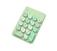 Tastiera numerica senza fili 18 tasti Sottile numero pad con mini ricevitore USB portatile contabilità finanziaria pad per computer portatile/notebook (verde)