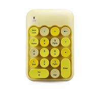 Tastiera numerica wireless, 18 tasti, portatile, sottile, con mini tastierino numerico, stile retrò, vintage, colorato, rotondo, per contabilità finanziaria, per notebook, colore: 5