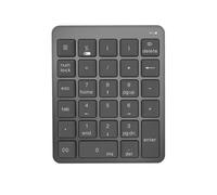 Tastiera numerica wireless Bluetooth, 28 tasti, compatto, grigio siderale, alimentazione a batteria, per finanza e contabilità, modello N960