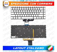 TASTIERA ORIGINALE HP X360 13-AC004NL 13-AC014NL 13-AD RETROLLUMINATA ARGENTO