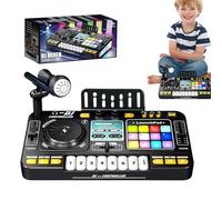 Tastiera per bambini in carica USB portatile - Piano colorato mixer musicale, stile di apprendimento interattivo | Strumento DJ elettronico per bambini, tavolo da audio per adulti e bambini, regalo di