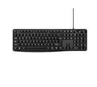 Tastiera per computer con cavo, tastiera ergonomica e mouse ottico cablato per Windows, Mac OS, desktop/laptop/PC, nero