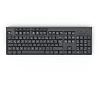 Hama Tastiera wireless WK-200 (tastiera wireless, con batterie, sensazione di digitazione ergonomica, tasti silenziosi, ricevitore USB impilabile, pulsanti multimediali, blocco numero, layout QWERTZ