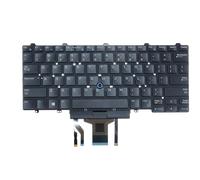 Tastiera per computer portatile, retroilluminata, senza bordo della tastiera, tastiera di ricambio compatibile con Dell Latitude E5450 E5470 E5480 E7450 E7470 E7480 Series Laptop, Dual Pointing,