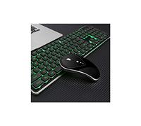 Tastiera per gaming, tastiera wireless, mouse e tastiera wireless, tastiera per gaming wireless, tastiera wireless per mouse combinata, design sottile, tastiera wireless leggera e ultrasottile, colore nero