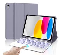 Tastiera per iPad A16 11 Generazione /10 Generation (11/10.9 pollici, 2025/2022) con Touchpad, Cover Tastiera Italiano Staccabile Bluetooth Illuminato per iPad 11/10 Generazione, Viola lavanda