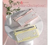 Tastiera per macchina da scrivere silenziosa a membrana wireless Ajazz AF84, connessione dual-mode Bluetooth/2.4G, supporto per tablet e telefoni cellulari