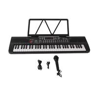 Tastiera per Pianoforte a 61 Tasti Tastiera Elettrica per Pianoforte con Supporto per Foglio Integrato Cavo di Ricarica Audio per Microfono per Principianti