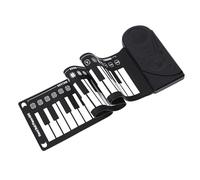 Tastiera per Pianoforte Arrotolabile a 49 Tasti, Tastiera per Pianoforte a 49 Tasti Pieghevole Struttura Sonora Chiara Portatile Multifunzionale per i Giochi (BLACK)