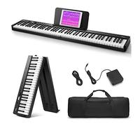 Tastiera per pianoforte digitale pieghevole,per principianti e pianoforte digitale a 88 tasti, tastiera semi ponderata Bluetooth portatile adatta per bambini/adulti/principianti