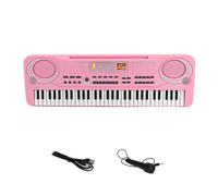 Tastiera Per Pianoforte Elettronico Organo Portatile A 61 Tasti Con Microfono Strumento Musicale Didattico Per Principianti (Color : PINK)