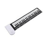 Tastiera per Pianoforte Rotante a 49 Tasti, Tastiera per Altoparlante Multifunzionale Portatile, Materiale in Silicone e ABS per Tasti di Scelta Rapida per Principianti (WHITE)