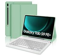 Tastiera per Samsung Galaxy Tab S9 FE Plus/S9 FE+/S9+/S10 Plus/S10+ 12.4" | Cover Keyboard Magnetico Staccabile Italiano QWERTY, Custodia Tastiera Senza fili Bluetooth con portapenne, Verde chiaro