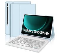 Tastiera per Samsung Galaxy Tab S9 FE Plus/S9 FE+/S9+/S10 Plus/S10+ 12.4" | Cover Keyboard Magnetico Staccabile, Italiano QWERTY, Custodia Tastiera Senza fili Bluetooth con portapenne, Verde chiaro