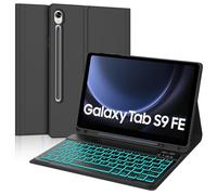 Tastiera per Samsung Galaxy Tab S9 FE/S10 FE 10.9"/S9 11", Cover Tastiera Italiana Retroilluminata Bluetooth Rimovibile per Samsung Galaxy Tab S9 2023/S9 FE 2023/S10 FE 2025, Nero