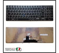 TASTIERA PER TOSHIBA TECRA Z50-A-19T Z50-A-10D NERA FRAME GRIGIO RETROILLUMINATA
