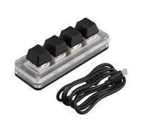 Tastiera personalizzata RGB con macro di programmazione USB, 4 tasti, manopola per giochi, meccanica, hot swap per disegno Photoshop