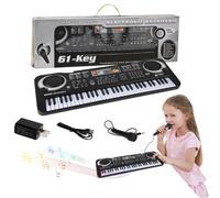 Tastiera Pianoforte 61 Tasti Per Principianti, Bambini Giocattolo Pianola Con Microfono, Pianoforte Tastiera Giocattolo Per Bambini, Regalo Per 3 4 5 6 7 8 9 Scuola Media Ragazzi Ragazze