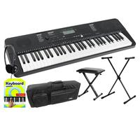 Tastiera Pianola 61 Tasti Pianoforte 480 Timbri USB Set Supporto Sgabello Borsa