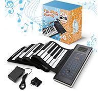 Tastiera pieghevole portatile arrotolabile 61 tasti, regalo musicale per donne, uomini, ragazze, ragazzi e bambini, set regalo educativo, pianoforte digitale