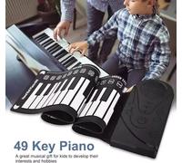 TASTIERA PIEGHEVOLE RICARICABILE USB PIANOFORTE PORTATILE A BATTERIA CON 49TASTI