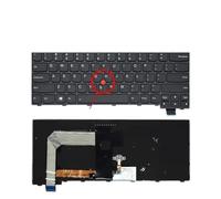 Tastiera portatile, compatibile con Lenovo, ThinkPad T470S | 01EN682 01EN641 SN20L82077 Layout inglese americano/russo con retroilluminazione(US Black Backlit)
