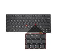 Tastiera portatile, compatibile con Lenovo, ThinkPad T470S | 01EN682 01EN641 SN20L82077 Layout inglese americano/russo con retroilluminazione(US Black No Backlit-01)