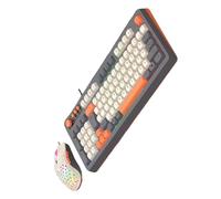 Tastiera portatile con filo sottile e mouse multiplo compatibile per layout ergonomico e tastiera con illuminazione ARGB