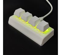 Tastiera programmabile a 4 tasti, interruttore rosso Ctrl CV Invio, mini tastiera meccanica, supporto NKRO per giochi da ufficio, nero B