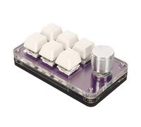 Tastiera Programmabile a 6 Tasti, Tastiera da Gioco Meccanica con Retroilluminazione RGB, Tastiera OSU da Gioco Meccanica Mini Macro Pad, Tastiera Meccanica Fai-da-te con una Sola (Viola trasparente)