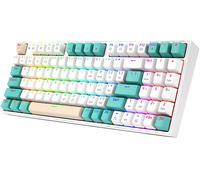 Redragon K643WGC 90% tastiera meccanica da gioco, retroilluminazione RGB e macro personalizzabile con pad numeri, 94 tasti sostituibili a caldo USB-C cablato/Bluetooth/2.4G tastiera