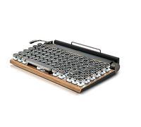 Tastiera retrò per macchina da scrivere wireless USB meccanica punk keycaps per PC desktop PC/laptop/telefono-color legno