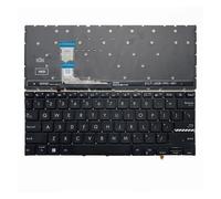 Tastiera retroilluminata ebraico/russo/statunitense, compatibile con ASUS, compatibile con Vivobook, X1404 X1404ZA X1404VA S1404Z S1404ZA S1404V S1404VA F1404 M1404 X1405ZA(Black US Backlit)