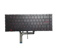 Tastiera retroilluminata Monocromatica per Notebook per MSI GS65 GF63 PS42 WS65 WP65 Italia IT Nera Senza Cornice Parola Rossa