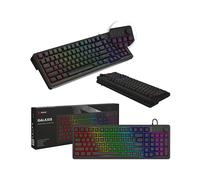 TASTIERA SAVIO Galaxis, QWERTY, USB-, Nero, Multicolore