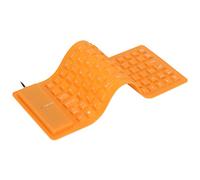 Tastiera Silenziosa 85 Tasti in Silicone USB Cablata - Morbida, Impermeabile e Antipolvere, Pieghevole Soft Touch per Laptop PC (Arancia)
