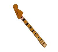 Tastiera sul manico della chitarra Per ST 22 Tasti Testa Grande Giallo Nero Rilegatura Quadrata Lucida 5.6 Manico Per Chitarra Elettrica Fai Da Te Modificato Maniglia Per Chitarra