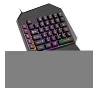 Tastiera - tastiera meccanica da gioco, tastiera da gioco programmabile con una sola mano, tastiera da gioco professionale, controller ergonomico per giochi plug and play per PC