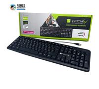 Tastiera Techly USB 105 Tasti Layout Italiano Nero, Z40N