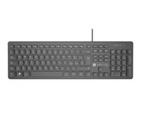 Tastiera TECHLY USB 109 Tasti Layout Italiano Hub 3x USB-A Cavo 1,5 m Nera