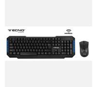 Tastiera TECNO KIT TASTIER MOUSE WIRELESS USB NERO TC-920W RETAIL