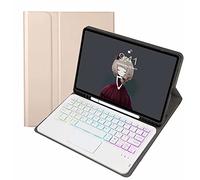 Tastiera Trackpad Per Ipad 10.9 Pollici 10A Generazione Con Supporto Per Matita, Bluetooth Staccabile 7 Colori Tastiera Retroilluminata Caso Per L'ultimo Ipad 10Th 10.9 "2022,D'oro